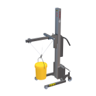 Lift and convey the bucket to its destination. 

Lower the bucket and remove the hook.
